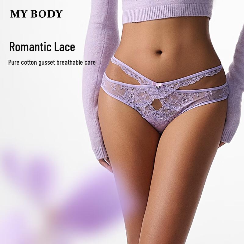

Женские сексуальные кружевные трусы-слипы с низкой посадкой mybody M