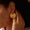 Earrings, temperament, high sense, European and American jewelry, retro light luxury, diamond-encrusted earrings, mosquito coil disc earrings