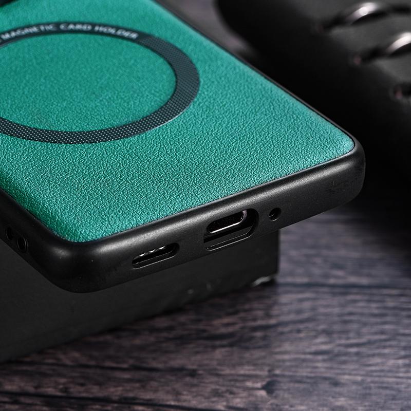 For Xiaomi 13 Ultra Magnetic Case Compatible with MagSafe PU Leather Coated PC+TPU Phone Cover