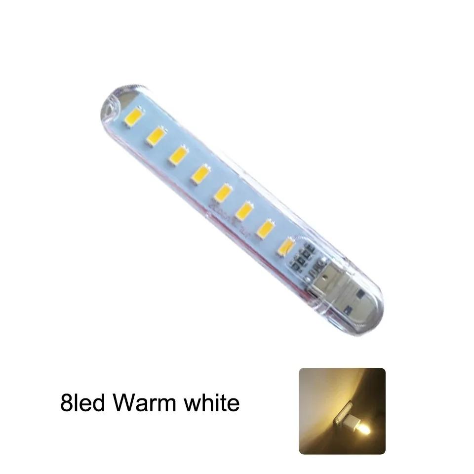 Mini 5V USB Led Night Light 3-24LEDS Book Light Portable Reading Desk Beside Lamp with Touch Switch for Power Bank PC Notebook