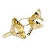 3 Pieces Gold Kitchen Funnel Set Small Food Grade Stainless Steel Funnel Narrow Valve Rod Metal Mini Hopper Cooking Oil