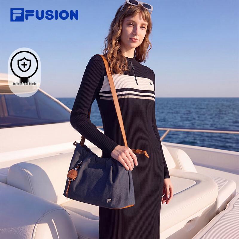 Джинсовая сумка через плечо FILA FUSION с плиссировкой XS