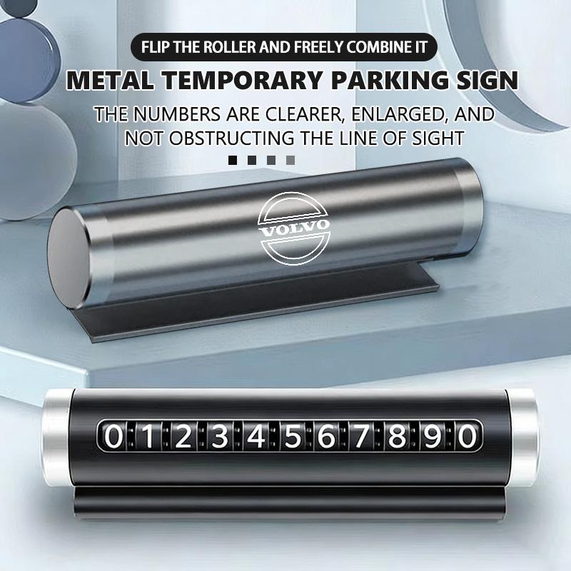 Car Roller Adjustable Phone Number Temporary Parking Plate For Volvo XC60 XC90 S60 S80 V60 C70 S40 C30 V90 V60 C40 XC40 V70 HL9
