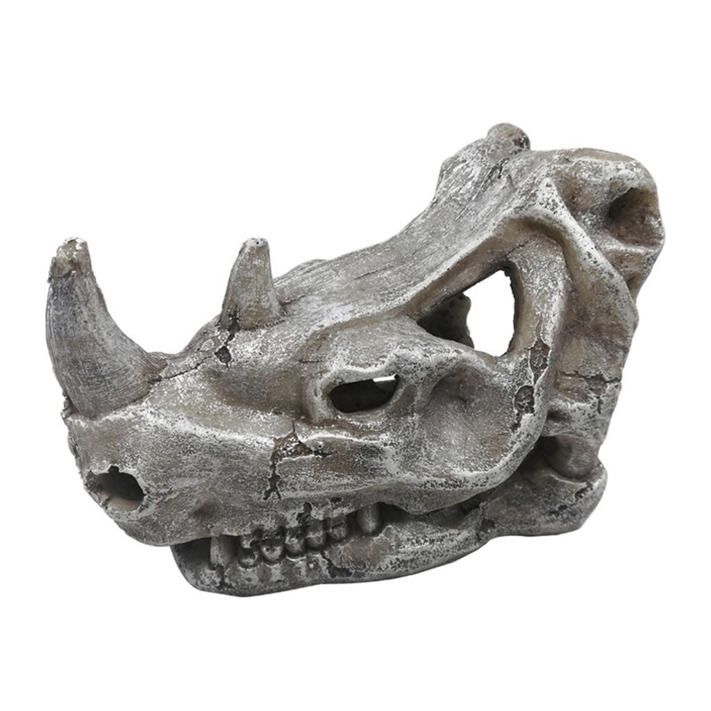 Aquarium Reptiles Hideouts Decorations Resin Skull Ornaments Fish Tank Cave Landscape Decor For Small Fish Shrimp Snail