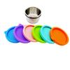 50ml Sauce Container Leakproof Reusable Pack Sauces Stainless Steel Dipping Sauce Cup with Silicone Lid for Lunch Box
