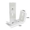 2 Sets L Beugel 4 Stuks 4" Lengte Witte Kleur Voor Verticale Jaloezieën Met Bovenrail Breedte 1-1/2" 38Mm Buitenmontage Beugel Clips