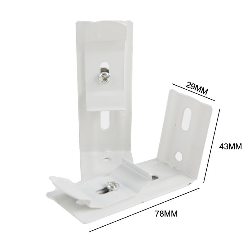 2 Sets L Beugel 4 Stuks 4" Lengte Witte Kleur Voor Verticale Jaloezieën Met Bovenrail Breedte 1-1/2" 38Mm Buitenmontage Beugel Clips