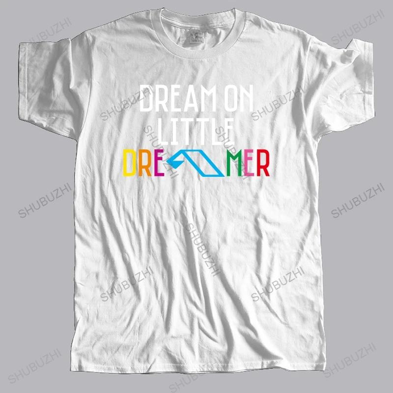 Cotton Tshirt Unisex Crew Neck Tops Summer Unisexs T Shirt Dream On Little Dre Bigger Size Homme Black Tshirt Unisexs Oneck Teeshirt
