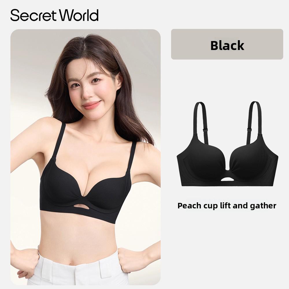 Thin Cup Wireless Extreme Push Up Bra, Small Bust Enhancing Side Gathering Anti-Sag Shaping Women Bra