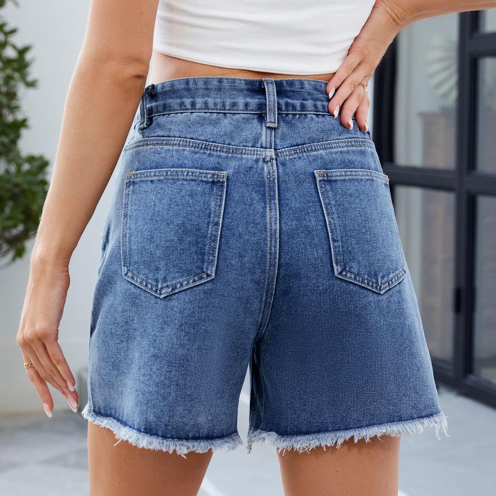 Women's Fashion Casual Solid Color Print High Waist Sport Shorts