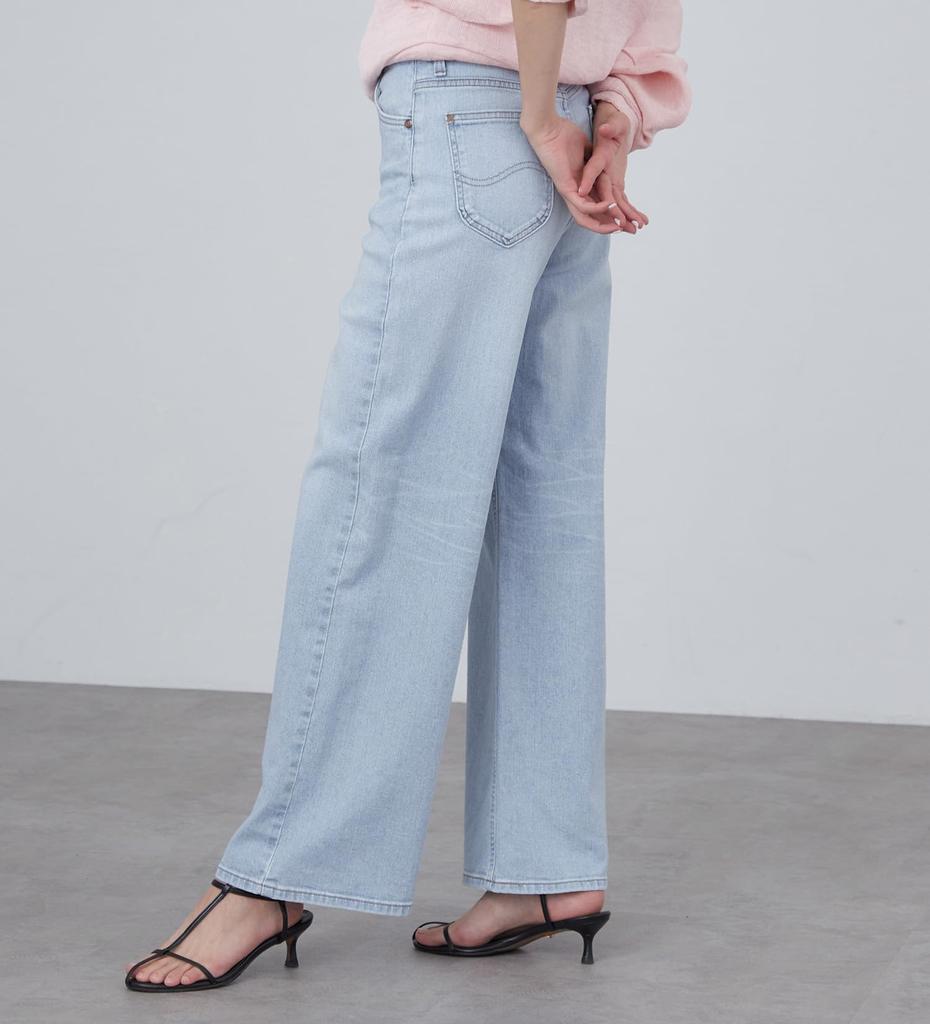 Lee STANDARD WARDROBE denim pants wide spring/summer ladies light blue