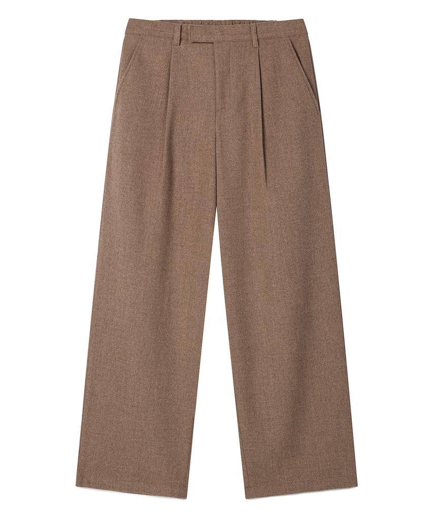 PRAIRIE Wool Relaxed Fit Slacks (Beige)