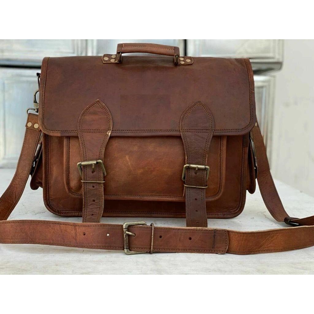 Leather Briefcase Laptop Messenger Bag Best Computer Satchel Handmade Bag Men's