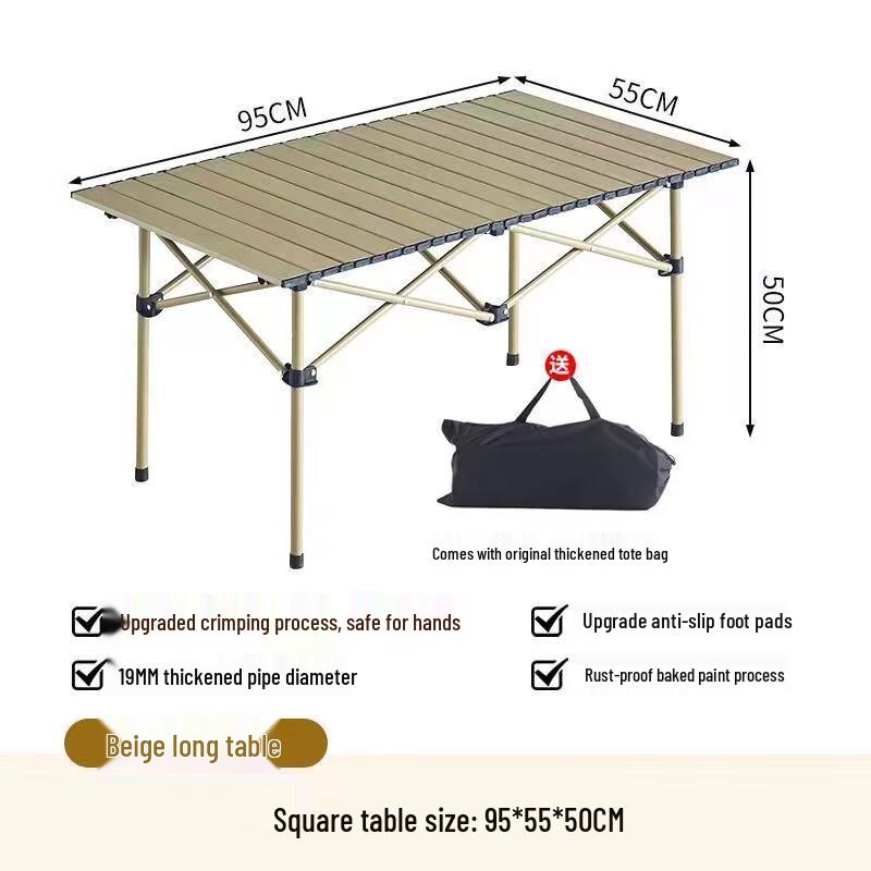 Outdoor Foldable Roll-Up Picnic Table & Chair Set