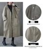 2338 Women's Plus Size Artistic Casual Trench Coat - 2026 Spring New Arrival, Mid-Length, Long-Sleeved Outerwear