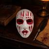 Scary Halloween Mask Full Face Mask, Dripping Blood Ghost Cosplay Adjustable Horror Prop for Party, Skull with Strap Adult Costume
