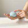 12 Pieces BunShaped Toy Glittery Bao Shallow Round Container Dumpling