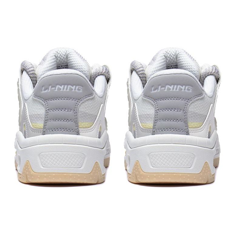 Li Ning CF Su Series Honor 2.0 Slip Resistant Durable Lightweight Low Top Casual Shoes Men Casual Shoes Silver Gray AGCT177-1