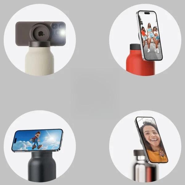 Suport Magnetic cu Ventuză pentru Telefon Mobil 24oz Bidon Sportiv 304 Oțel Inoxidabil Gros Izolat Sticlă Termos