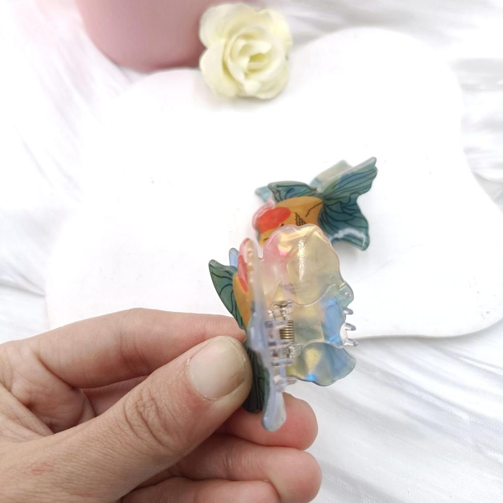 Cartoon Creative Ornamental Fish Shark Goldfish Hairpin Back of the Head Grabbing Clip Shark Clip Hair Accessories for Women