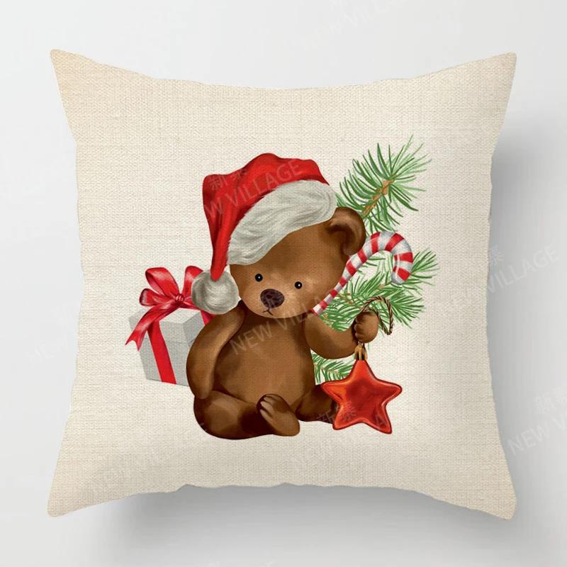 Dekoratives Kissen Wohnzimmerdeko Sofakissenbezug 40*40 40x40cm 60x60cm 45x45cm 50x50cm Pflanze Winter Frohe Weihnachten