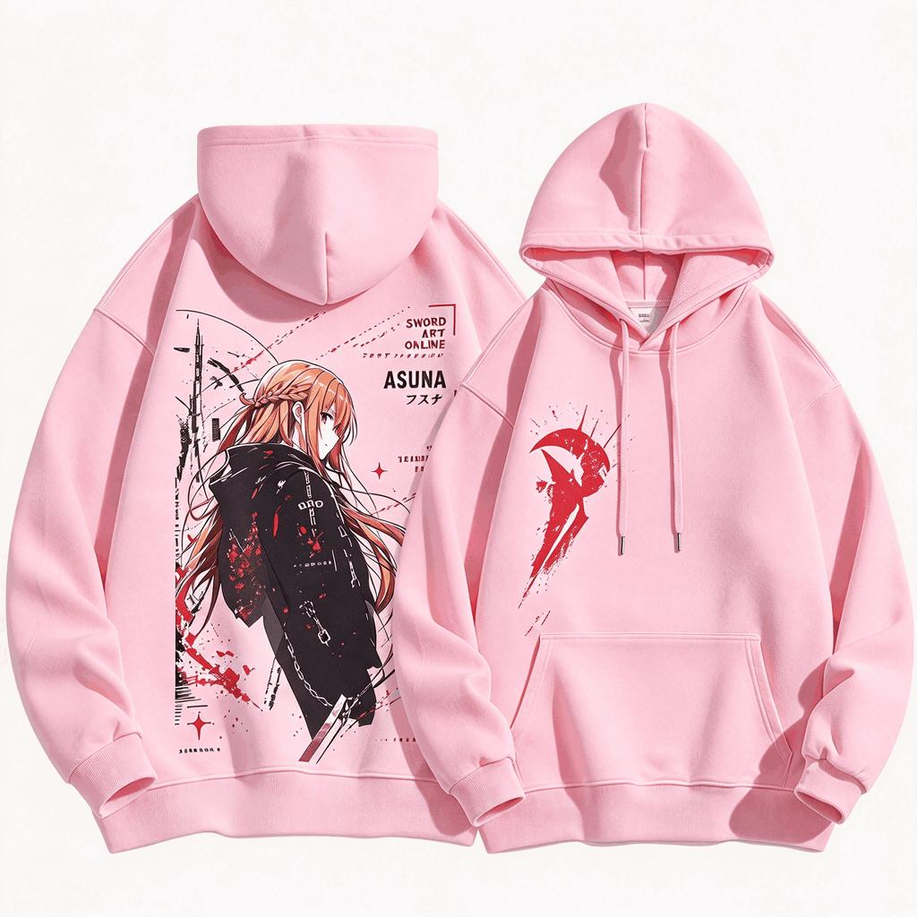 Sword Art Online Printed Cotton Neutral O-Neck Short Sleeve Men's and Women's Fashion Oversized Unisex Streetwear Trendy Casual Loose