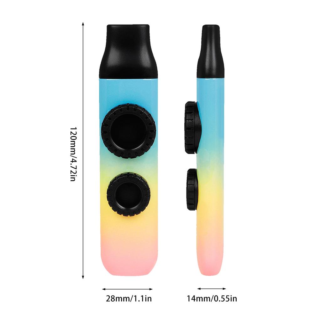 Kazu Flute Double Flute Hole Kazoo Dual Flute Holes Replaceable Blowing Nozzle 10pcs Membrane Musical Instrument