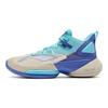 Li Ning Air Strike 8 Sapatos de Basquetebol Duráveis Antiderrapantes de Cano Médio Tênis Masculinos Azul-Claro ABPR035-2