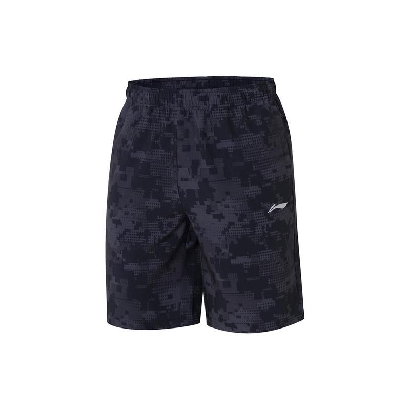 

Li-Ning Quick-Dry Cool Breathable Printed Mid-Waist Elastic Woven Fitness Shorts Men shorts Black AKSU695-1 M