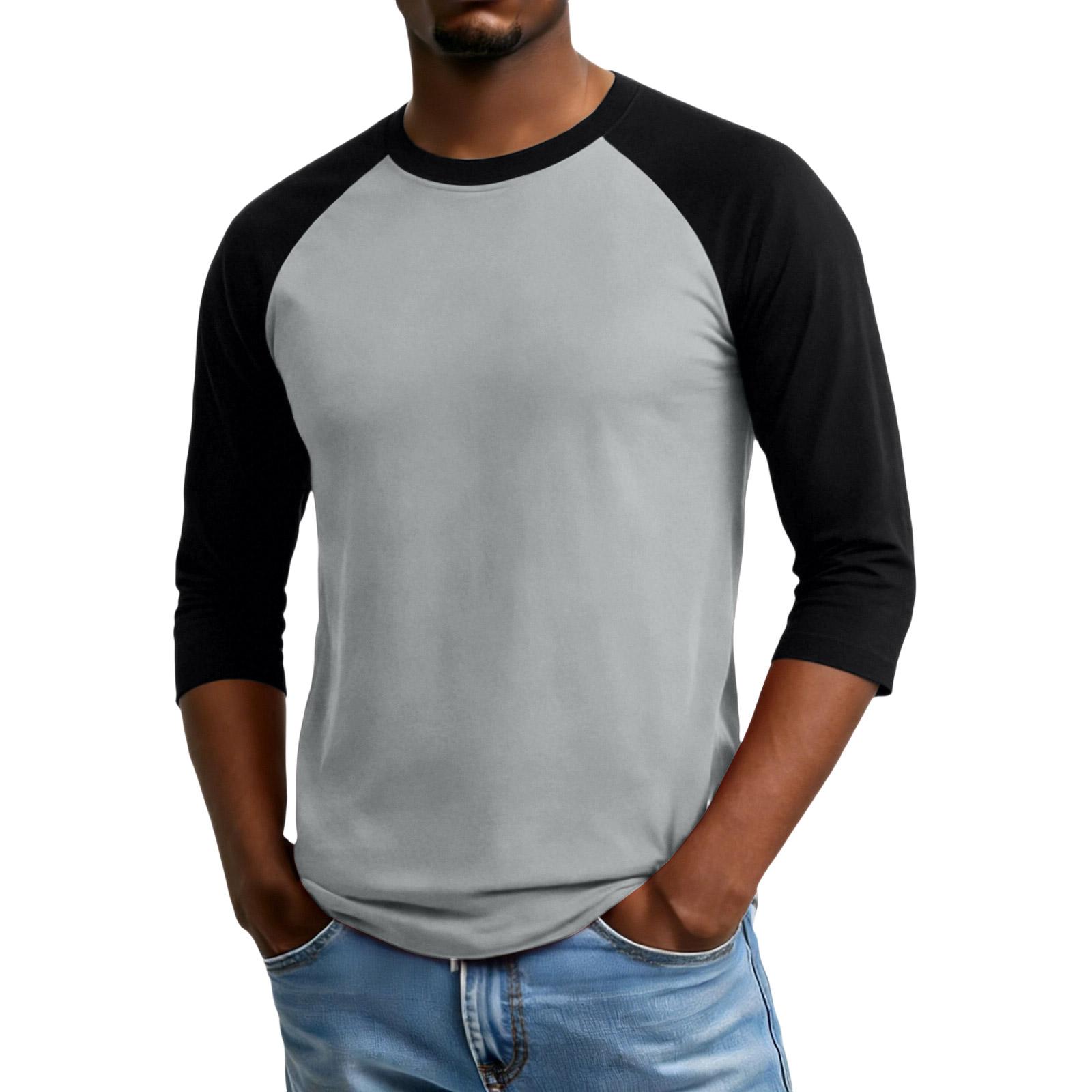 Zhengfuzhihai Heren Raglanmouw Driekwartmouw Top XL
