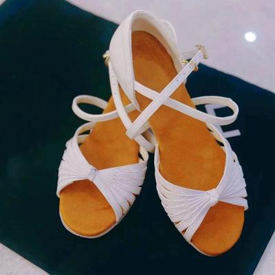 Buty do tańca dla dziewcząt Białe Dziecięce Buty do tańca towarzyskiego i latynoamerykańskiego Miękkie Damskie Panie Dziewczęta Buty do tańca Tango Sandały Salsa Dropshipping