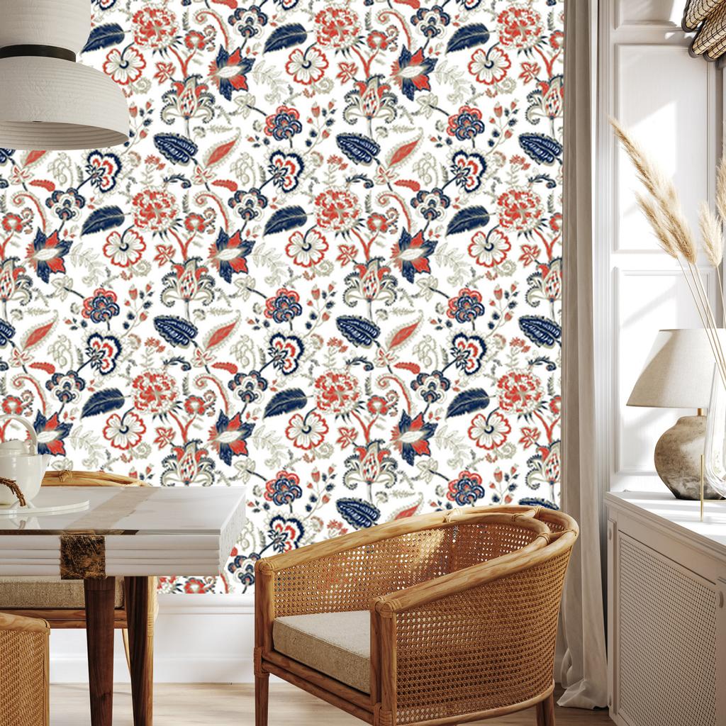 Colorful Meadow Flowers Wallpaper for Living Room and Bedroom 50x1000
