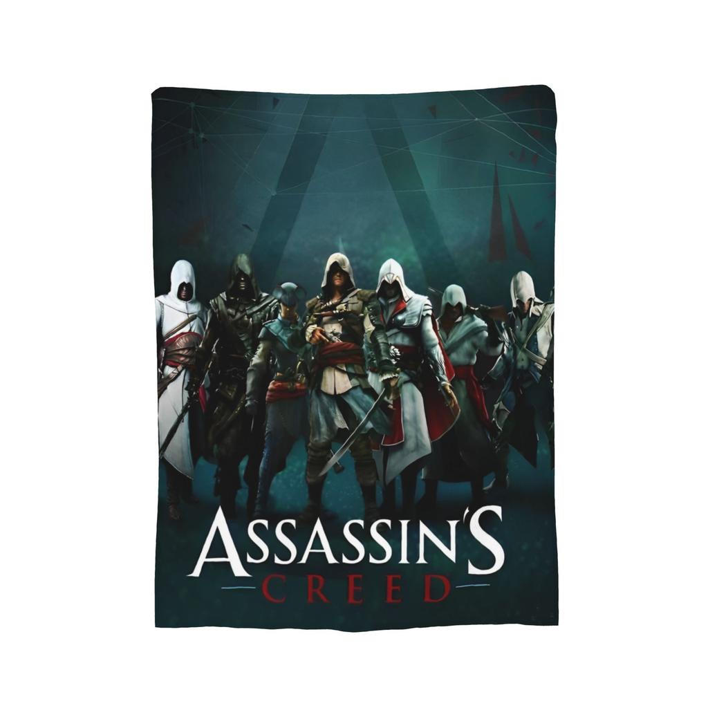 A-Assassins C-Creeds Blankets Coral Fleece Plush Breathable Lightweight Thin Throw Blanket for Bed Travel Bedding Throws