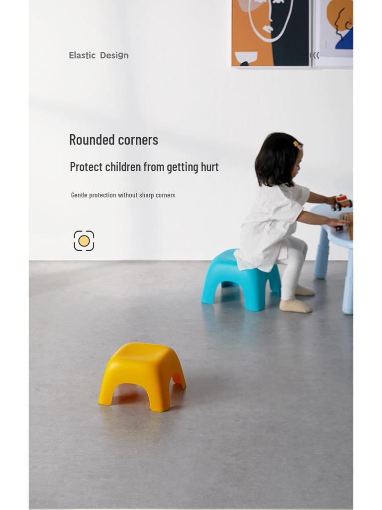 Rutschfester, robuster 4-beiniger Kunststoffhocker für Kinder für Badezimmer und zum Schuwechseln