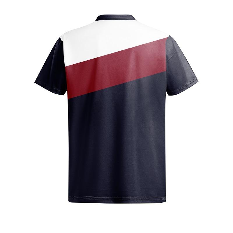 POLO shirt with buttons, short sleeves, fashionable retro style, men's casual top for commuting