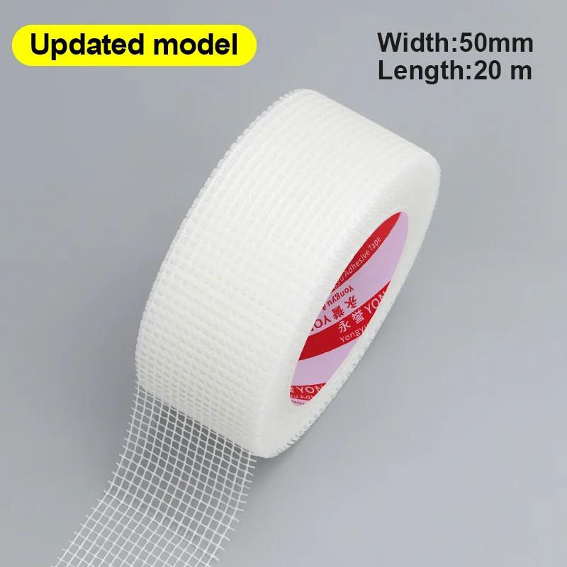 Grid Self adhesive wall crack prevention mesh with glass fiber mesh cloth cover gypsum alkali resistant tape wall crack repair