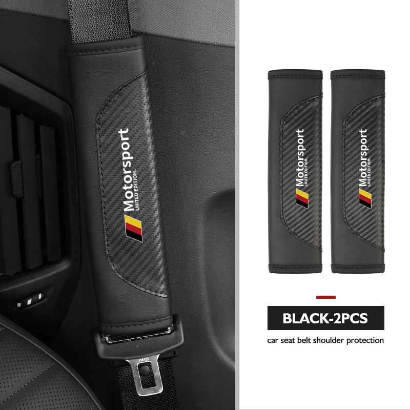 1PC Car Shoulder Protection Texture Seat Belt Protective Cover For BMW F30 E36 F20 E87 E70 E91 E30 E53 F31 F40 E92 E93