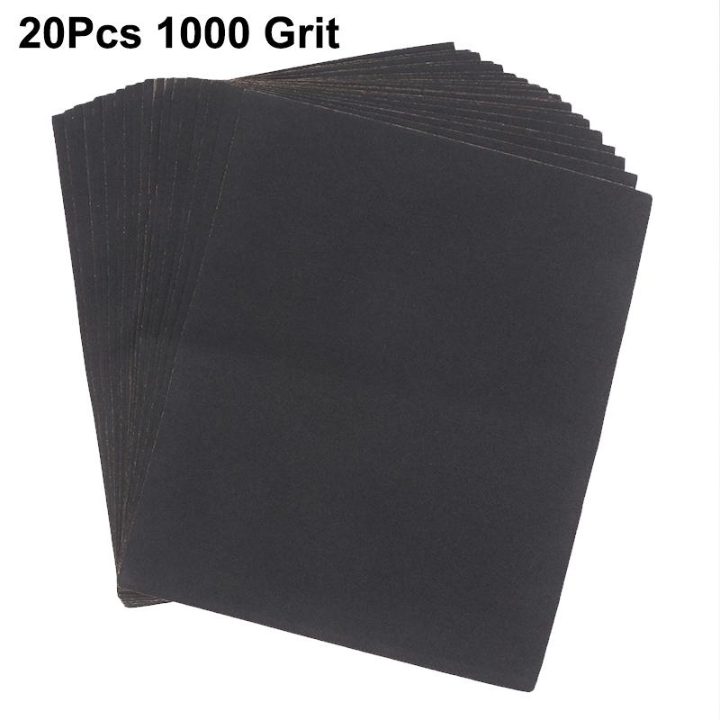 20Pcs 60/180/240/360/1000/1500/2000 Sandpaper Grit Wet /Dry Sanding Paper Abrasive Polishing Tools For Metal Wood Ceramic Tile