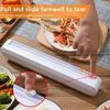 Plastic Wrap Dispenser with Suction Cup Household Film Cutter and Storage Box Creative Kitchen Tool