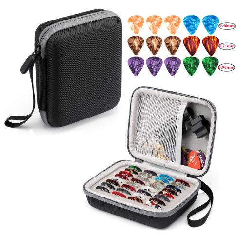 16-piece Set Guitar Pick Bag Celluloid Pick Fixed Pick Set Pick Storage Bag Box Set