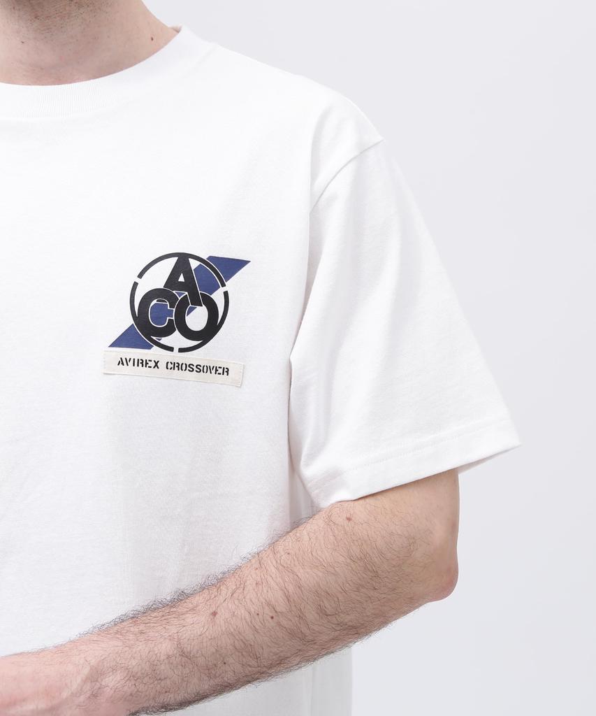 Avirex CROSSOVER PATCH T-SHIRT, Men's, Size M, 030, White, 783-4234002