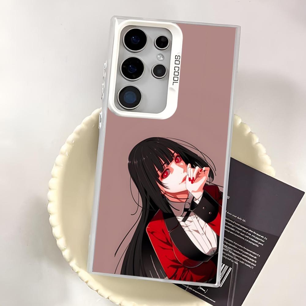 

Japanese Kakegurui jabami Yomeko Phone Case For Samsung S25-S20 plus ultra S23 s21 FE A15 A25 A35 A55 A14 A54 colored silver Cov Samsung A55