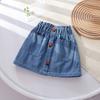 Girls' Summer Denim Short Skirt Children's Baby Korean Fashionable Half Skirt