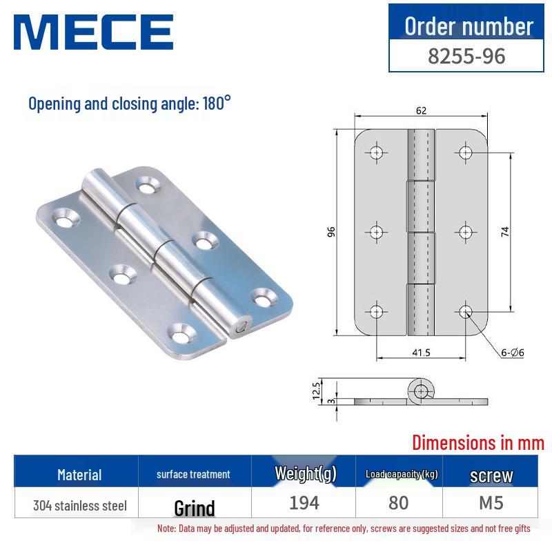 Thickened Stainless Steel Small Hinge for Folding Cabinet, Window, or Wooden Box with Lotus Leaf Design.