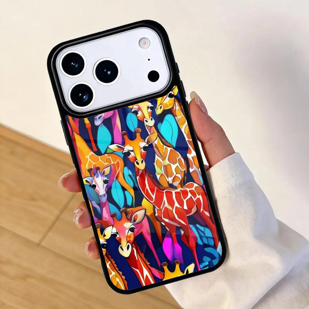 Giraffe Art Mobile Phone Case for IPhone 17 AIR 16pro Max 15 14 13 12 11 Bumper Cover