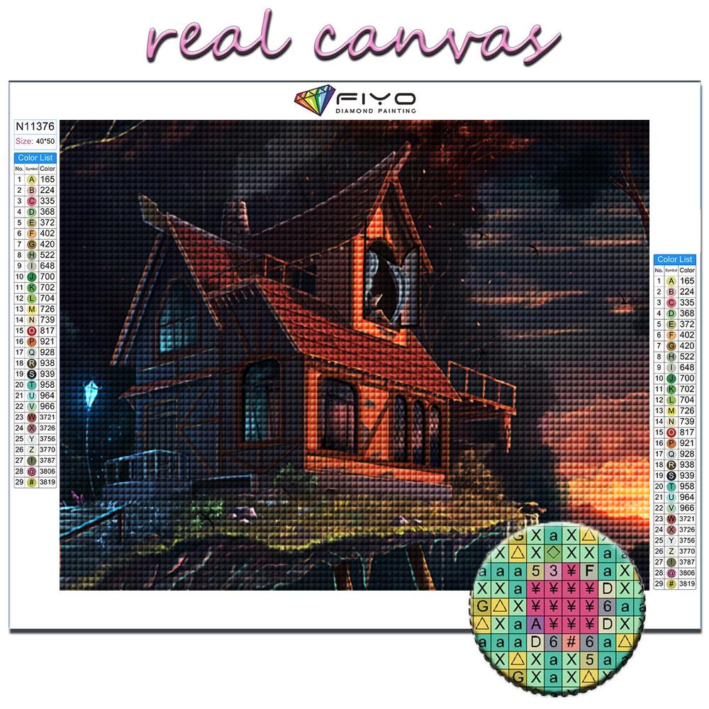 5D Diamond Painting Forest Hut DIY Diamond Embroidery Rhinestone Home Decoration