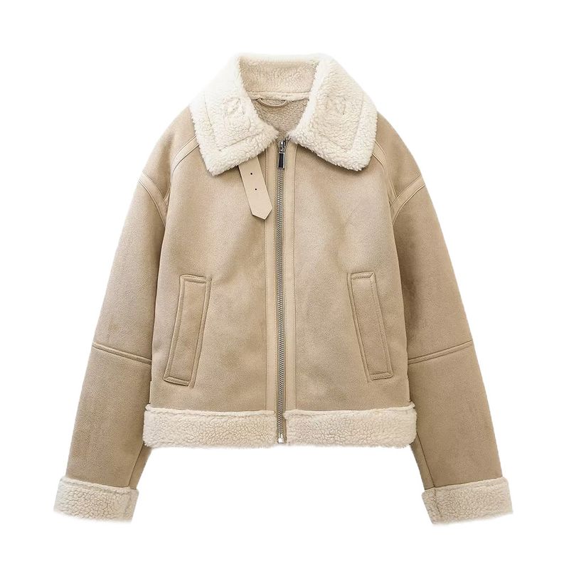 Kaslead New Arrival Women's Clothing Fashion Style Fur Integrated Double-Sided Short Jacket 6318241 711