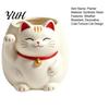 Resin Flower Pot for Indoor Plants Cute Fortune Cat Planter, Beckoning Kitty Pot, Auspicious Home Decor Living Room Cartoon Plant Succulents,