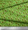 Soimoi Purple Japan Crepe Satin Fabric Flower Artistic Decor Fabric Printed Metre 42 Inch