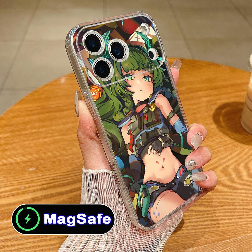 

Zenless Zone Zero QingYi Phone Case for iPhone 17 16 15 14 13 12 11 Air Pro Max Plus Mini Magsafe Clear Colorful Cover Luxury iPhone 11 Pro Max